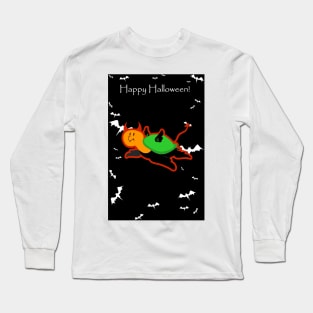 "Happy Halloween" Spooky Devil Turtle Long Sleeve T-Shirt